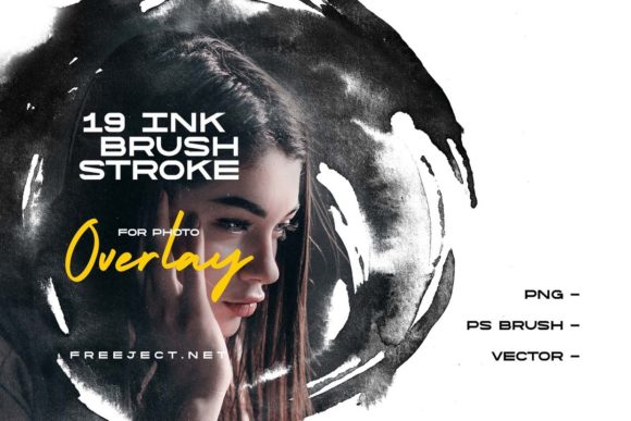 Elevate Your Visuals with Ink Brush Stroke for Photo Overlay