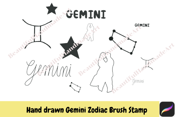 Elevating Digital Astrology Art: A Strategic Guide to Using Procreate Brush Stamps Gemini Zodiac