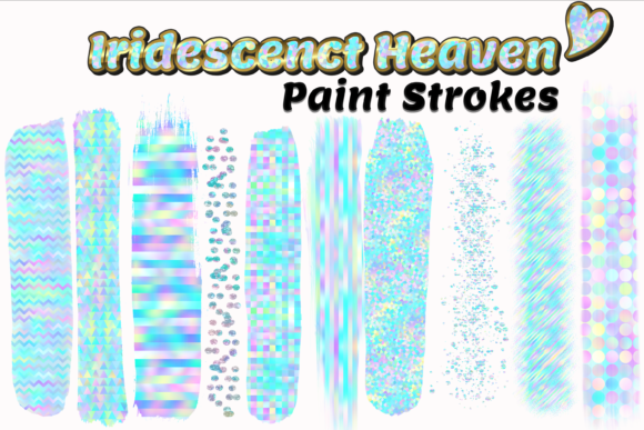 Evaluating Ten Iridescent Pattern Paint Strokes for Digital Design Projects