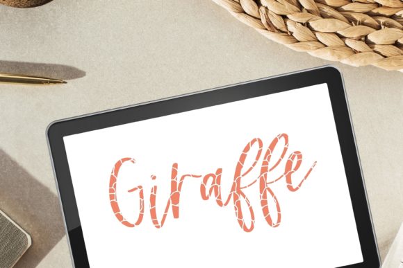 Giraffe Procreate Lettering Brush Guide