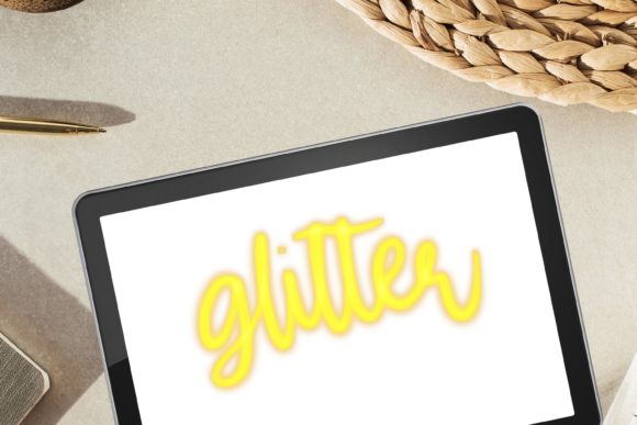 Glitter Procreate Lettering Brush