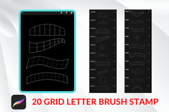 Master Procreate Lettering Grid Brush Stamp