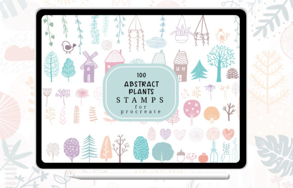 Mastering Digital Botanicals: A Practical Guide to Brush Stamp Procreate - Abstract Plants