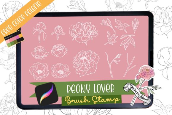Mastering Digital Florals with the Procreate Brush Stamp Peony Flower