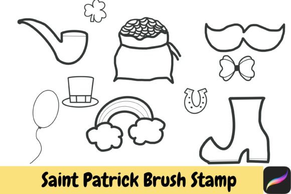 St. Patrick’s Procreate Brush Stamps
