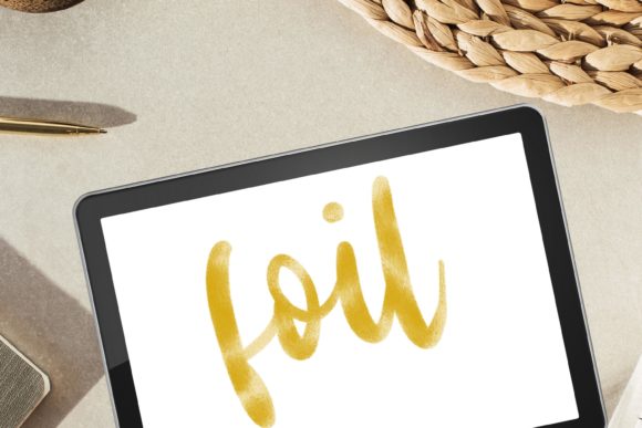 Strategic Visual Impact: Elevating Brand Presence with the Metallic Foil Procreate Lettering Brush