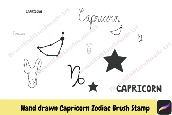 Unlocking Creative Potential with Procreate Brush Stamps Capricorn Zodiac