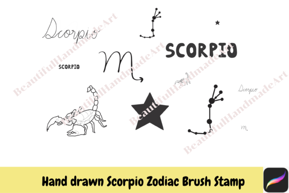 Unlocking Creativity with Procreate Brush Stamps Scorpio Zodiac